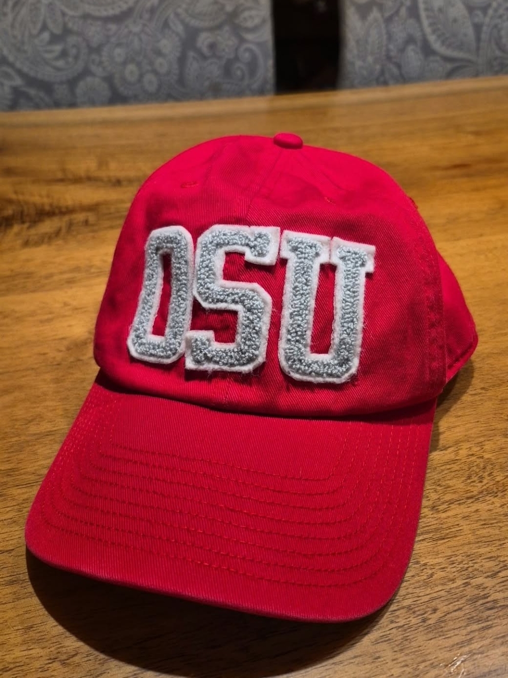 47 Brand OSU embroidered cap Red & White Ohio State Buckeyes